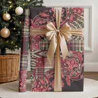 Africa Floral mix Maasai Shuka Wrapping Paper Red Moitf - Wonder Print Shop