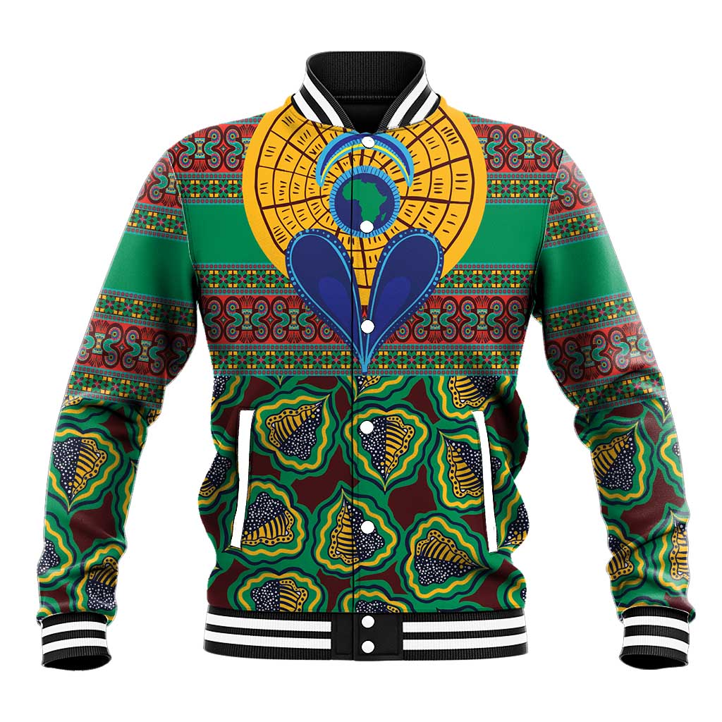 African Pattern Traditional Kanga Style Baseball Jacket LT9 - Wonder Print Shop
