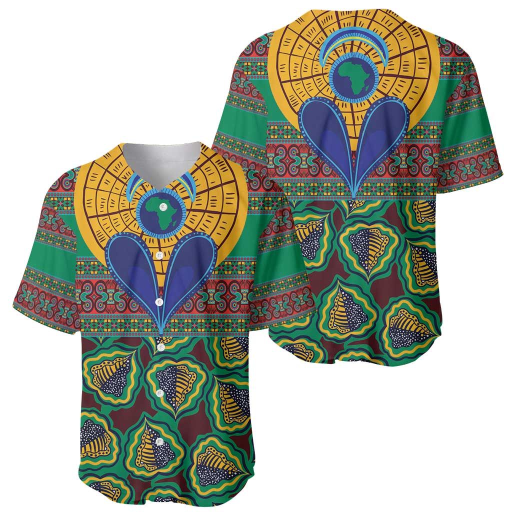 African Pattern Traditional Kanga Style Baseball Jersey LT9 - Wonder Print Shop