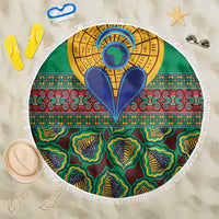 African Pattern Traditional Kanga Style Beach Blanket LT9 - Wonder Print Shop