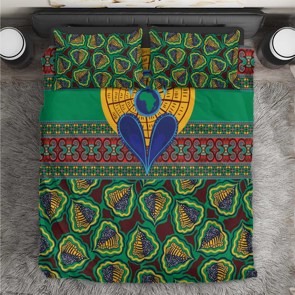 African Pattern Traditional Kanga Style Bedding Set LT9 - Wonder Print Shop