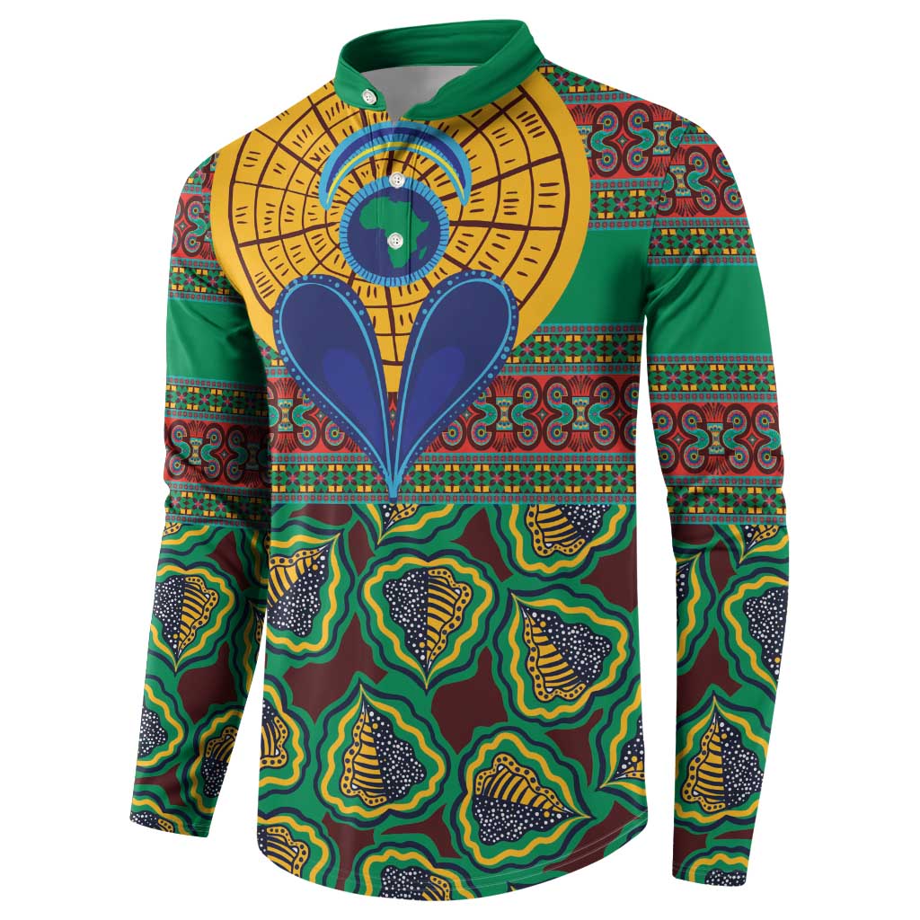 African Pattern Traditional Kanga Style Button Sweatshirt LT9 - Wonder Print Shop