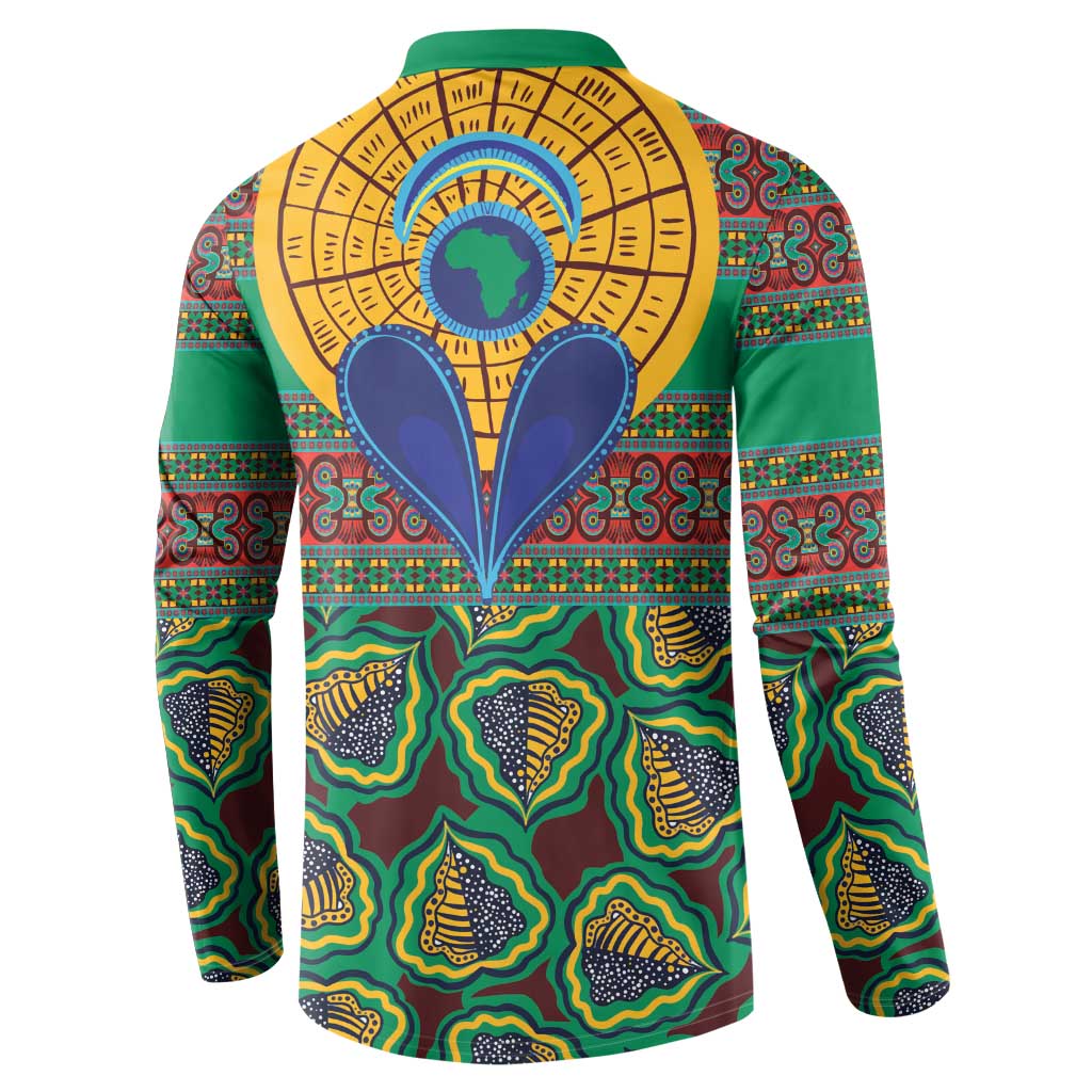 African Pattern Traditional Kanga Style Button Sweatshirt LT9 - Wonder Print Shop