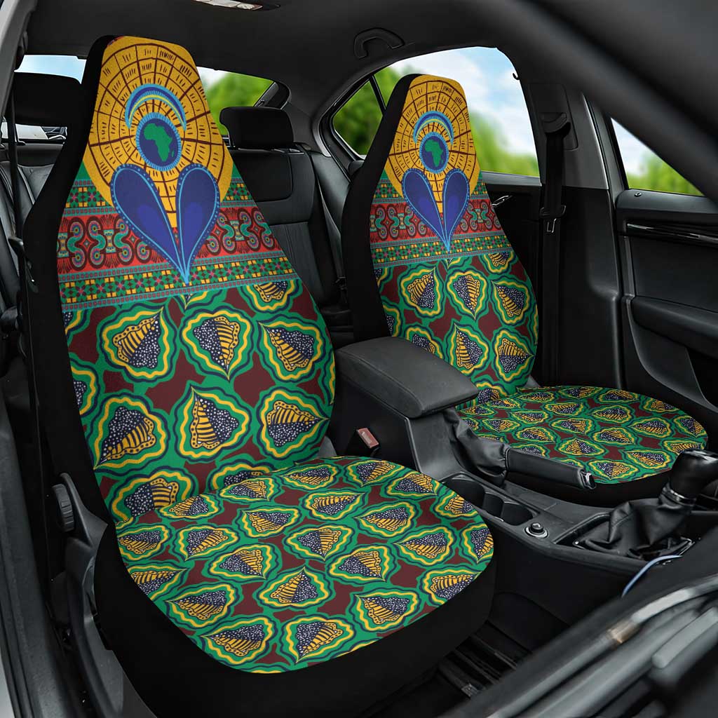 African Pattern Traditional Kanga Style Car Seat Cover LT9 - Wonder Print Shop