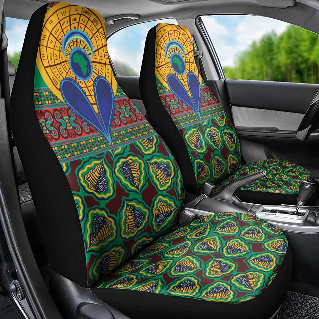 African Pattern Traditional Kanga Style Car Seat Cover LT9 - Wonder Print Shop