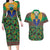 African Pattern Traditional Kanga Style Couples Matching Long Sleeve Bodycon Dress and Hawaiian Shirt LT9 - Wonder Print Shop