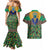 African Pattern Traditional Kanga Style Couples Matching Mermaid Dress and Hawaiian Shirt LT9 - Wonder Print Shop