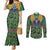 African Pattern Traditional Kanga Style Couples Matching Mermaid Dress and Long Sleeve Button Shirt