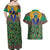 African Pattern Traditional Kanga Style Couples Matching Off Shoulder Maxi Dress and Hawaiian Shirt LT9 - Wonder Print Shop