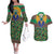 African Pattern Traditional Kanga Style Couples Matching Off The Shoulder Long Sleeve Dress and Hawaiian Shirt LT9 - Wonder Print Shop