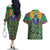 African Pattern Traditional Kanga Style Couples Matching Off The Shoulder Long Sleeve Dress and Hawaiian Shirt LT9 - Wonder Print Shop