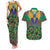 African Pattern Traditional Kanga Style Couples Matching Tank Maxi Dress and Hawaiian Shirt LT9 - Wonder Print Shop