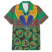 African Pattern Traditional Kanga Style Family Matching Off The Shoulder Long Sleeve Dress and Hawaiian Shirt - Wonder Print Shop