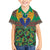 African Pattern Traditional Kanga Style Family Matching Off The Shoulder Long Sleeve Dress and Hawaiian Shirt - Wonder Print Shop