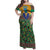 African Pattern Traditional Kanga Style Family Matching Off Shoulder Maxi Dress and Hawaiian Shirt LT9 - Wonder Print Shop
