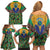 African Pattern Traditional Kanga Style Family Matching Off Shoulder Short Dress and Hawaiian Shirt LT9 - Wonder Print Shop