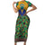African Pattern Traditional Kanga Style Family Matching Short Sleeve Bodycon Dress and Hawaiian Shirt - Wonder Print Shop