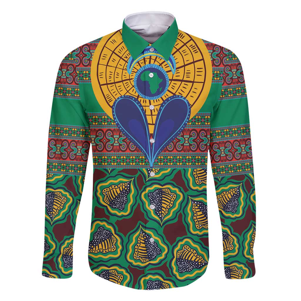 African Pattern Traditional Kanga Style Family Matching Tank Maxi Dress and Hawaiian Shirt - Wonder Print Shop