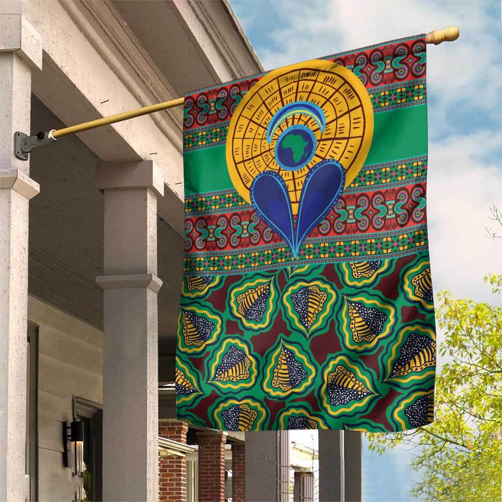 African Pattern Traditional Kanga Style Garden Flag - Wonder Print Shop