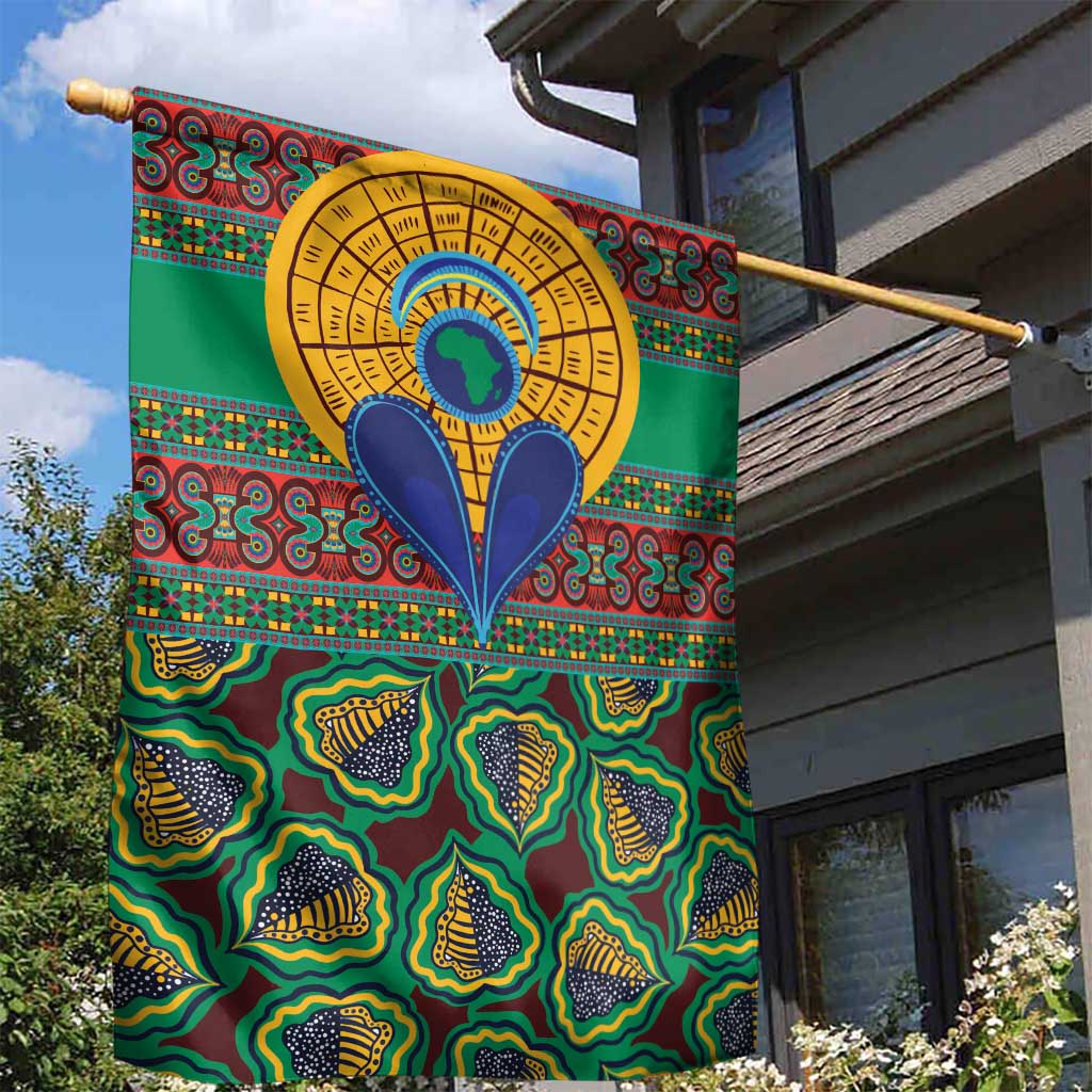 African Pattern Traditional Kanga Style Garden Flag - Wonder Print Shop