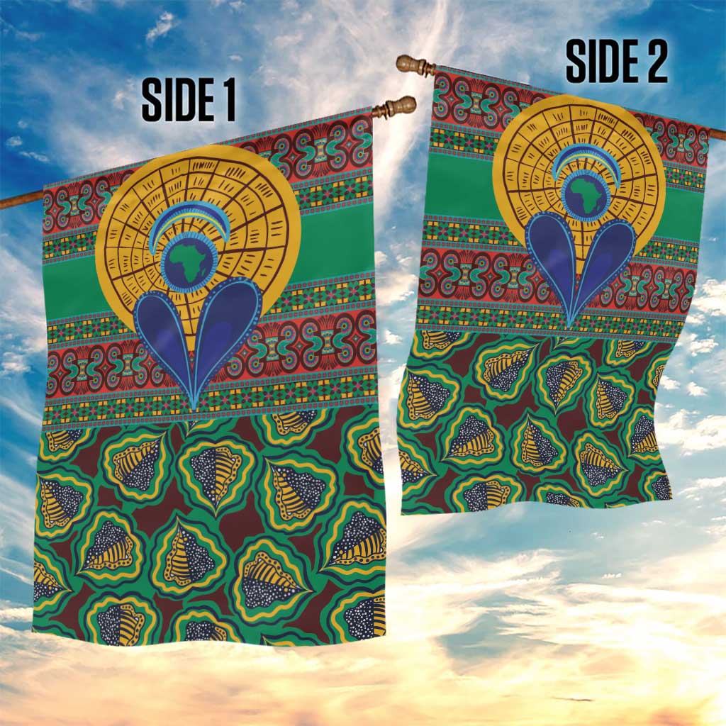 African Pattern Traditional Kanga Style Garden Flag - Wonder Print Shop