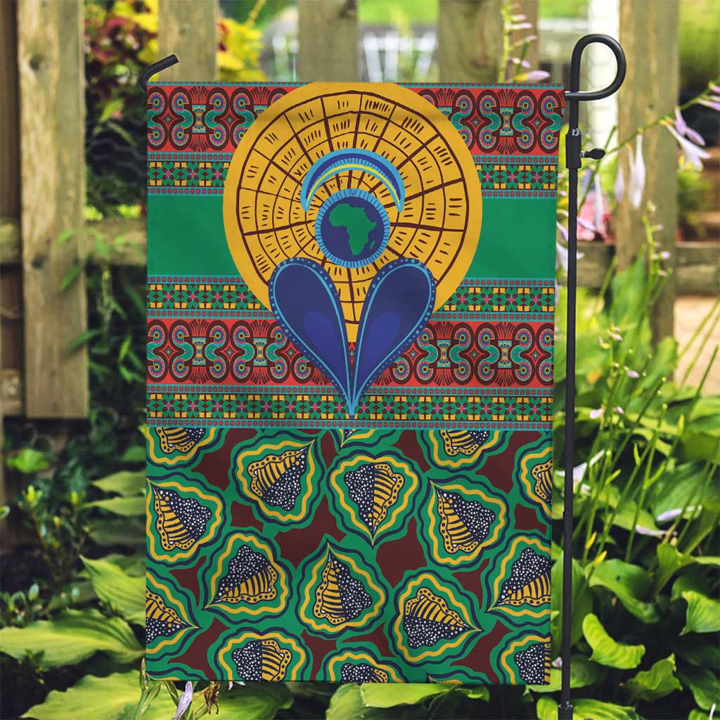 African Pattern Traditional Kanga Style Garden Flag - Wonder Print Shop