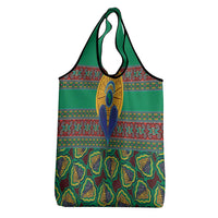 African Pattern Traditional Kanga Style Grocery Bag
