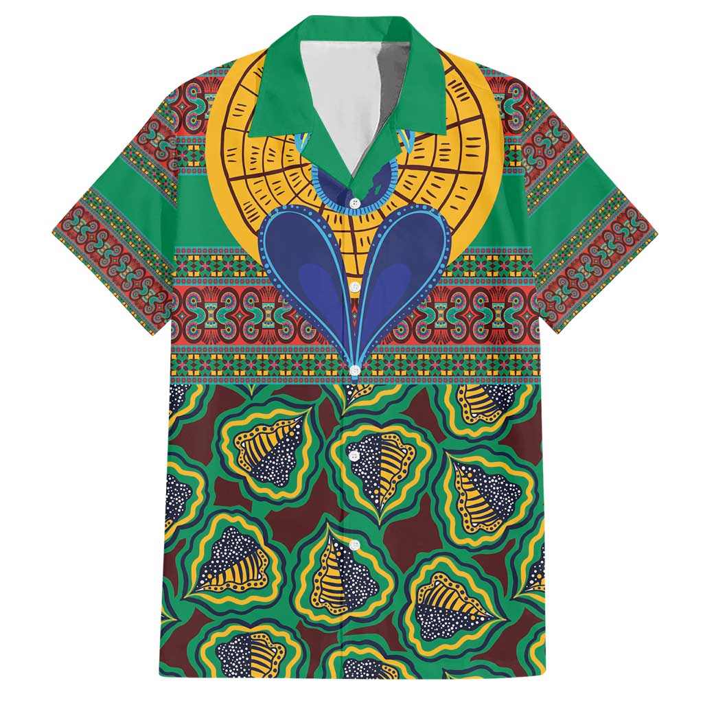 African Pattern Traditional Kanga Style Hawaiian Shirt - Wonder Print Shop