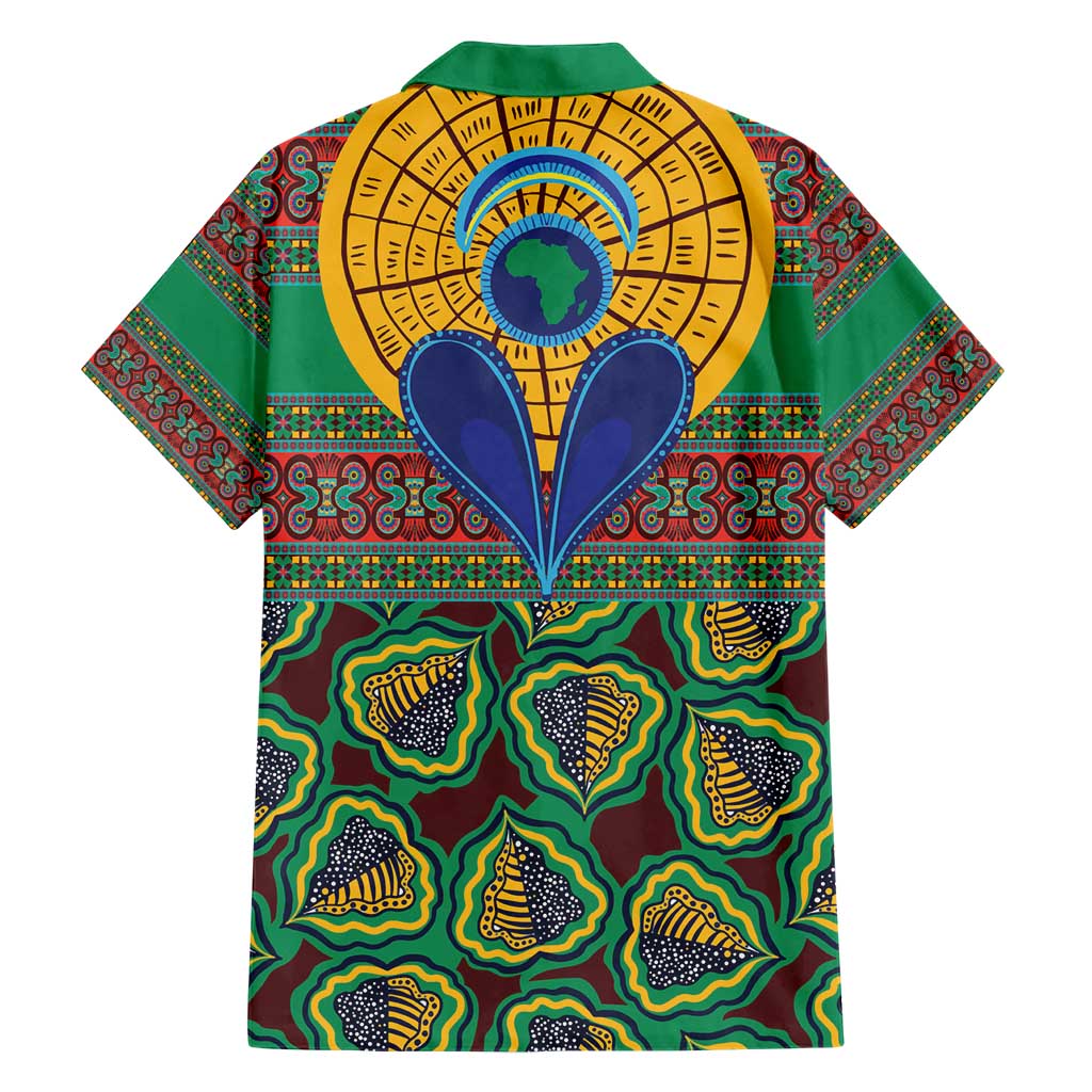 African Pattern Traditional Kanga Style Hawaiian Shirt - Wonder Print Shop