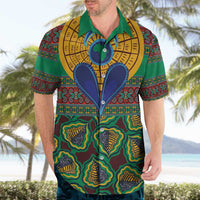 African Pattern Traditional Kanga Style Hawaiian Shirt - Wonder Print Shop