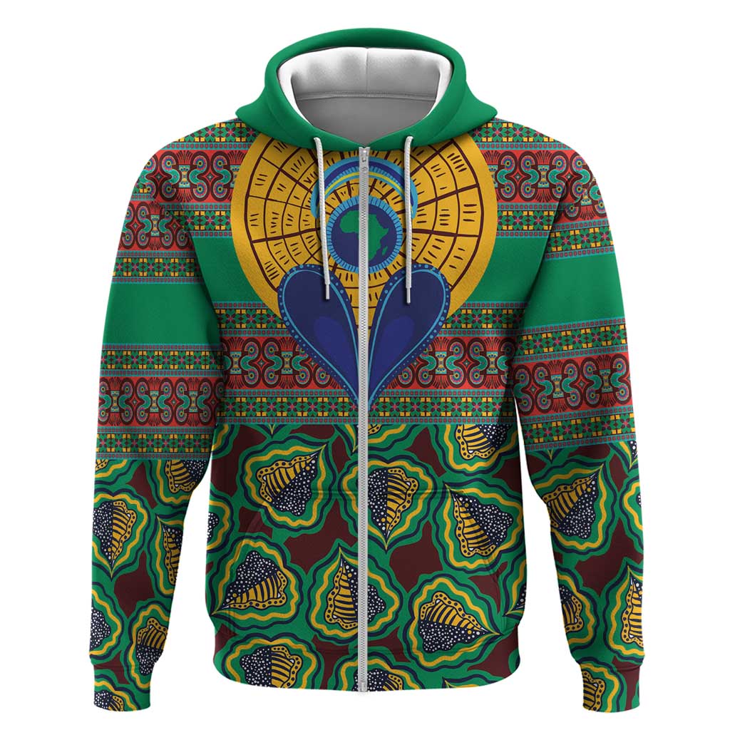 African Pattern Traditional Kanga Style Hoodie - Wonder Print Shop