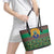 African Pattern Traditional Kanga Style Leather Tote Bag - Wonder Print Shop