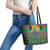 African Pattern Traditional Kanga Style Leather Tote Bag - Wonder Print Shop