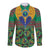 African Pattern Traditional Kanga Style Long Sleeve Button Shirt - Wonder Print Shop