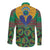 African Pattern Traditional Kanga Style Long Sleeve Button Shirt - Wonder Print Shop