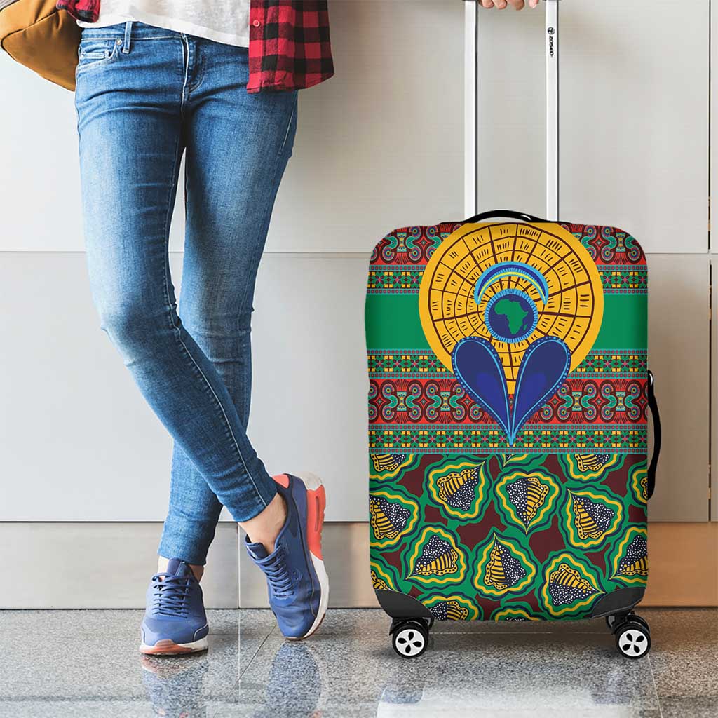 African Pattern Traditional Kanga Style Luggage Cover - Wonder Print Shop