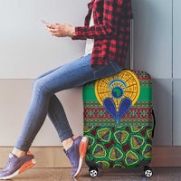 African Pattern Traditional Kanga Style Luggage Cover - Wonder Print Shop