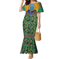 African Pattern Traditional Kanga Style Mermaid Dress - Wonder Print Shop