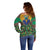 African Pattern Traditional Kanga Style Off Shoulder Sweater - Wonder Print Shop