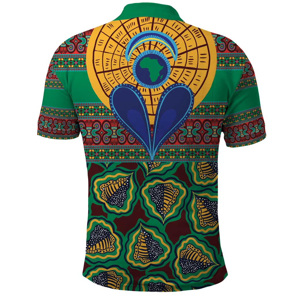 African Pattern Traditional Kanga Style Polo Shirt - Wonder Print Shop