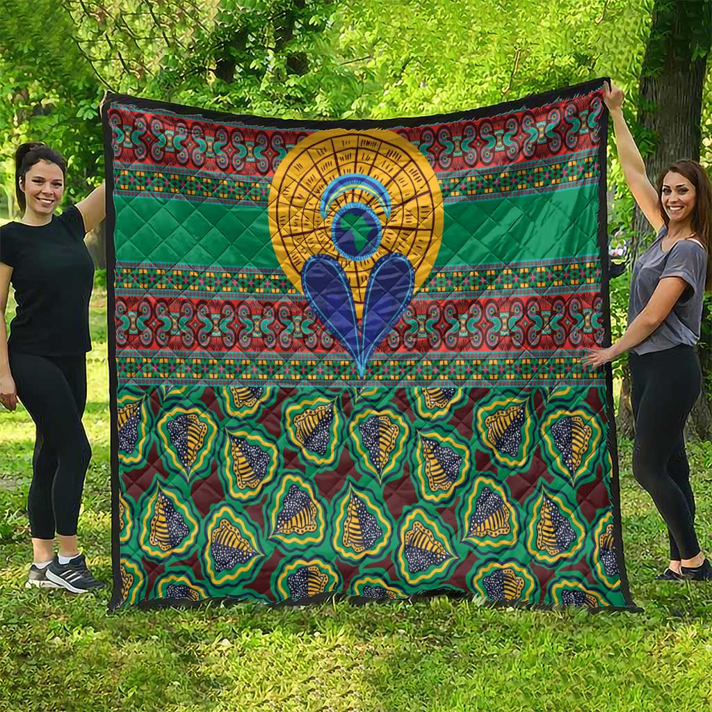 African Pattern Traditional Kanga Style Quilt - Wonder Print Shop