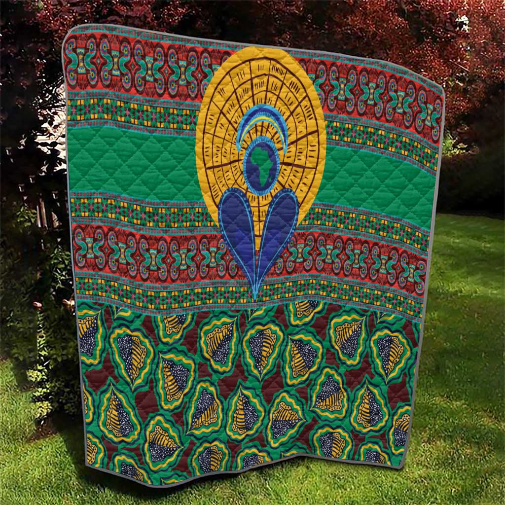 African Pattern Traditional Kanga Style Quilt - Wonder Print Shop
