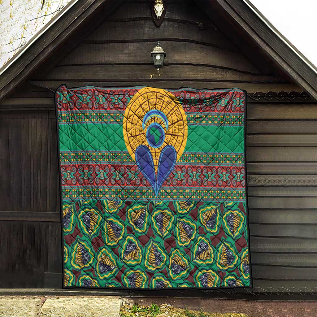 African Pattern Traditional Kanga Style Quilt - Wonder Print Shop