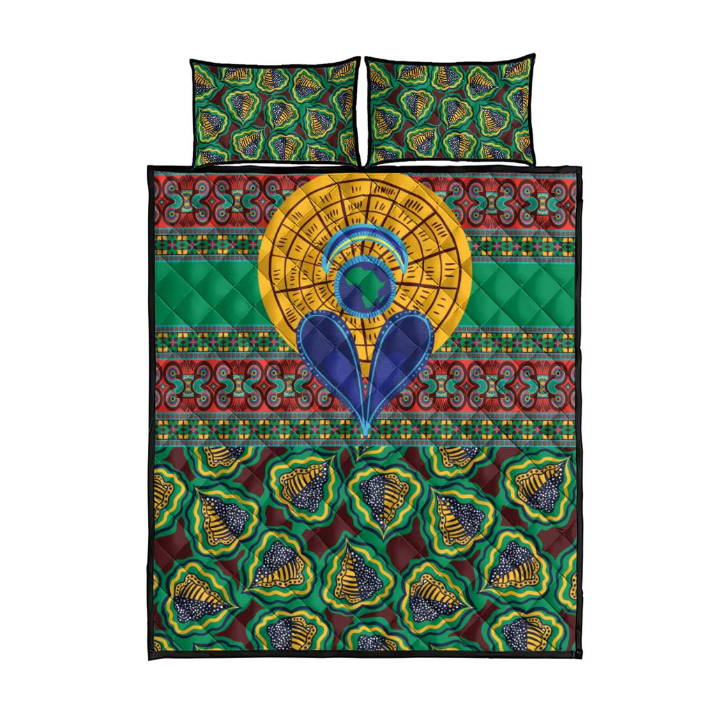 African Pattern Traditional Kanga Style Quilt Bed Set - Wonder Print Shop