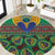 African Pattern Traditional Kanga Style Round Carpet