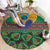 African Pattern Traditional Kanga Style Round Carpet