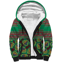 African Pattern Traditional Kanga Style Sherpa Hoodie - Wonder Print Shop