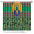 African Pattern Traditional Kanga Style Shower Curtain