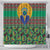African Pattern Traditional Kanga Style Shower Curtain