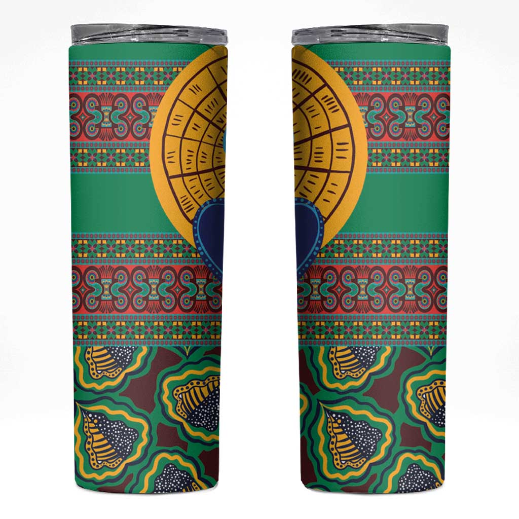 African Pattern Traditional Kanga Style Skinny Tumbler - Wonder Print Shop